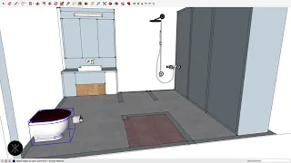 3D Bathroom - Sketchup CAD Drawing