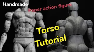 Paper Action Figure | Ab Crunch Torso | @TdsimplecrafT #actionfigures #papercrafts