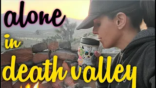 Death Valley Cabin Solo Campout, Campfire and Attempted Alien Contact