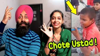 Reacting to Punjabi TAPPE by Little Cute KID !