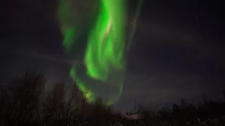 Мурманчанин снял на видео невероятной красоты северное сияние