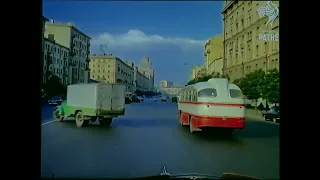 1965 Moscow in 60FPS: Dash Cam Tour of Soviet Russia in the 1960s 🇷🇺🚗 #Moscow1965 #SovietRussia60s