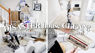 COMPLETE DISASTER CLEAN WITH ME 🏠 | EXTREME DEEP CLEANING MOTIVATION!