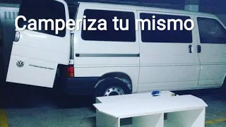 Camperiza tu Furgoneta tu mismo. Cama Volkswagen T4 camper @abueloneta en Instagram