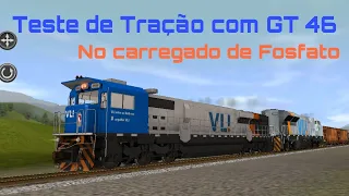 Teste com dupla GT 46 no trem de Fosfato no trainz