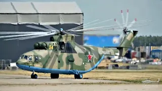 Ми-26. Не вертолет, а вертолётище. В мире нет таких огромных. Взлет с контрольным висением.