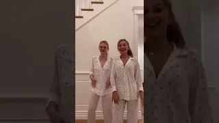 Elle Fanning Pajamas dancing "City Girls - What We Doin'" with bestie