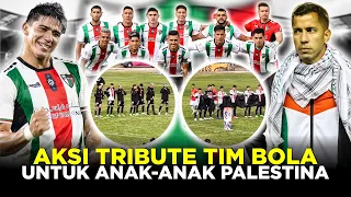 MOMEN PEMAIN KLUB CHILE PALESTINO MELAKUKAN AKSI TRIBUT UNTUK ANAK-ANAK KORB4N PER4NG DI PALEST1NA