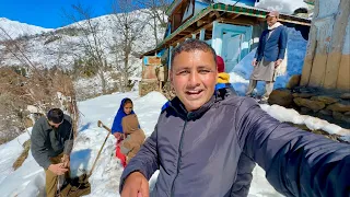 Village life in Winter at Mountains | Unseen Pakistani Village Life at Top of Coldest Mountain