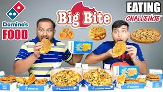 DOMINO'S FOOD BIG BITE EATING CHALLENGE | Burger & Pizza Eating Competition | Food Challenge