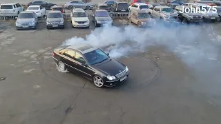 Mercedes C55 Crazy Burnout