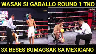 WASAK SI GABALLO  ROUND 1 TKO KONTRA KAY KENBUN TORRES !