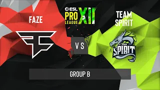 CS:GO - FaZe Clan vs. Team Spirit [Mirage] Map 3 - ESL Pro League Season 12 - Group B - EU