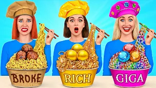 Rich vs Broke vs Giga Rich Food Challenge | Funny Challenges by Multi DO Challenge