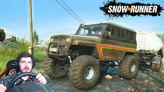 КУПИЛ ПОДГОТОВЛЕННЫЙ УАЗ - ЕДУ на ТАЙМЫР - SnowRunner (SpinTires, MudRunner) + РУЛЬ