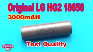 Original LG HG2 3000mAH Test capacity Lithium 18650