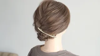 Easy French Braid for a Loose Hair Style.