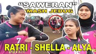 HEBOH Ratu JOGET Proliga Shella Bernadetha , Ratri & Alya BANJIR SAWERAN - Klanceng Potato Cup 2020