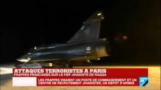 10 chasseurs français ont lâché 20 bombes sur Raqqa le fief de l'État islamique en Syrie