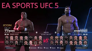 EA SPORTS UFC 5* Mike Tyson vs Overeem PS5 4K HDR gameplay