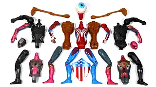 Merakit Mainan Spider-Man vs Black Panther vs Siren Head Dan Miles Morales Avengers Superhero toys