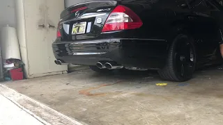 E55 Cold start with C63 mufflers