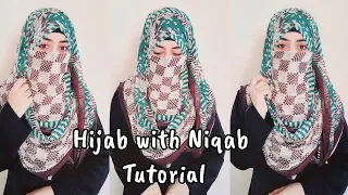 Hijab With Niqab Tutorial 2024 || Niqab Tutorial with Full Coverage || zainab__