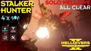 Helldivers 2 // Stalker Hunter - Terminid Solo Helldive - All Clear - Adjudicator & Stalwart Build