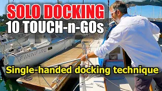 Solo Docking a 32 foot Sailboat ⛵️ ⚓️ 🔱 Single-handed docking Technique 😠 Captain's Vlog 32