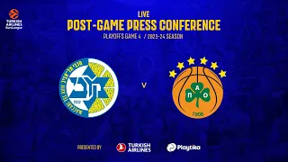 Press conference - Maccabi Playtika Tel Aviv vs Panathinaikos, Game 4 | צפו במסיבת העיתונאים