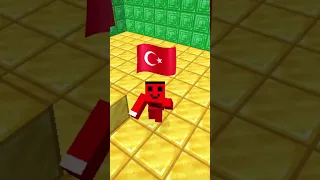 Minecraft'ta Türk Bayrağı Buldum !! #shorts