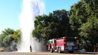 Citrus Heights crash ruptures water main flooding nearby yards, garages