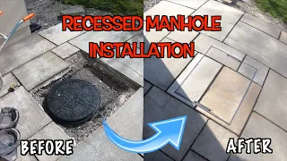 Installing a recessed manhole cover