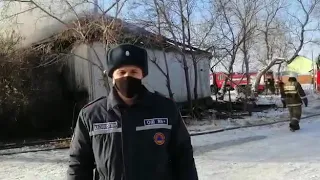 Пожар в с.Айет района Беимбета Майлина