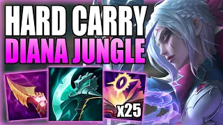 THIS IS HOW DIANA JUNGLE CAN HARD CARRY GAMES AFTER A 0/4 START! - Gameplay Guide League of Legends