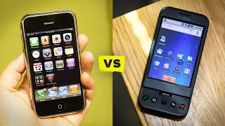 First iPhone vs. First Android (HTC Dream)