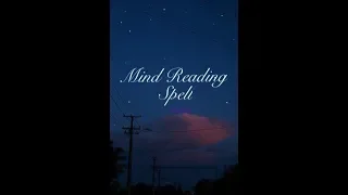 Mind reading Spell ✨