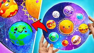 MANUALIDAD ANTIESTRÉS VIRAL 🪐 Juguete fidget pop it de galaxia que brilla en la oscuridad ✨