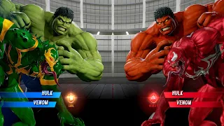 Venom Hulk (Green) vs. Venom Hulk (Red) Fight | Marvel vs Capcom Infinite PS4 Gameplay