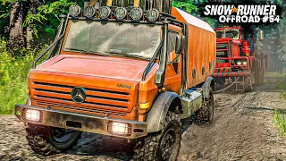 SNOWRUNNER #54: Mercedes UNIMOG im Einsatz für spektakuläre KRAN-Rettungsaktion | OFFROAD Simulation