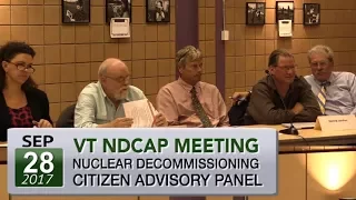 VT Nuclear Decommissioning Citizens Advisory Panel: 9/28/17