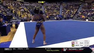 Gabby Wilson Near Perfect Floor Michigan vs Oklahoma 2023 9.975