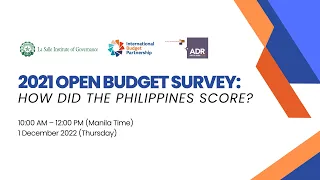 The Open Budget Survey 2021: How did the Philippines Score?