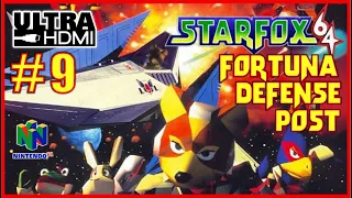 STARFOX 64 [UltraHDMI N64] Walkthrough Part 9 - FORTUNA DEFENSE POST 100% Walkthrough -No Commentary