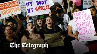 US Supreme Court 'votes to overturn abortion rights' prompting protests