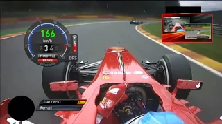 Onboard Fernando Alonso GP Belgium SPA F1 2013