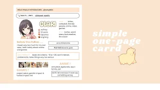 profile themed; easy carrd tutorial