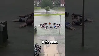 They are training in the rain