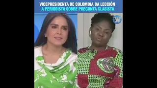 Vicepresidenta de Colombia da lección a periodista sobre pregunta clasista