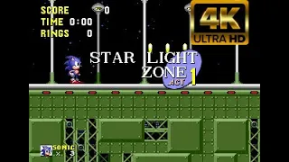 Sonic The Hedgehog Genesis/Mega Drive - Star Light in 4K 20:9 Aspect Ratio!